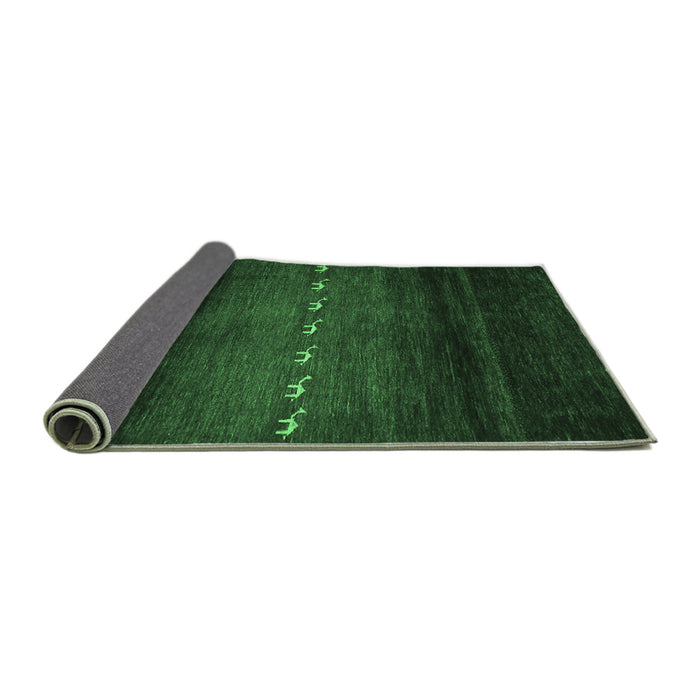 Sideview of Abstract Emerald Green Contemporary Rug, con1599emgrn