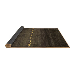 Sideview of Abstract Brown Contemporary Rug, con1599brn