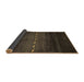 Sideview of Abstract Brown Contemporary Rug, con1599brn