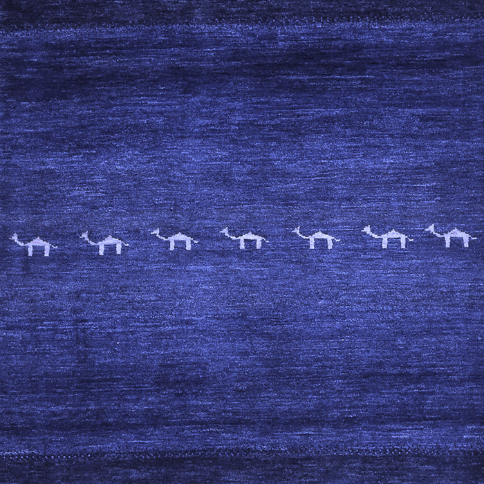 Machine Washable Abstract Blue Contemporary Rug, wshcon1599blu