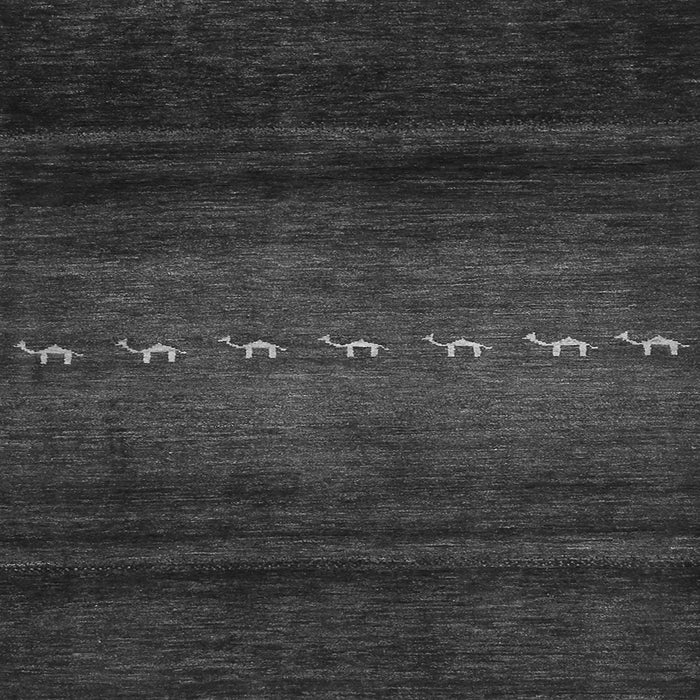 Serging Thickness of Abstract Gray Contemporary Rug, con1599gry