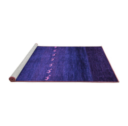 Sideview of Machine Washable Abstract Purple Contemporary Area Rugs, wshcon1599pur