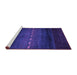 Sideview of Machine Washable Abstract Purple Contemporary Area Rugs, wshcon1599pur