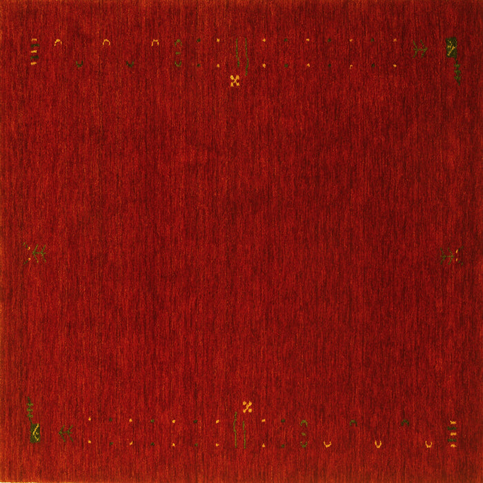 Square Abstract Yellow Contemporary Rug, con159yw