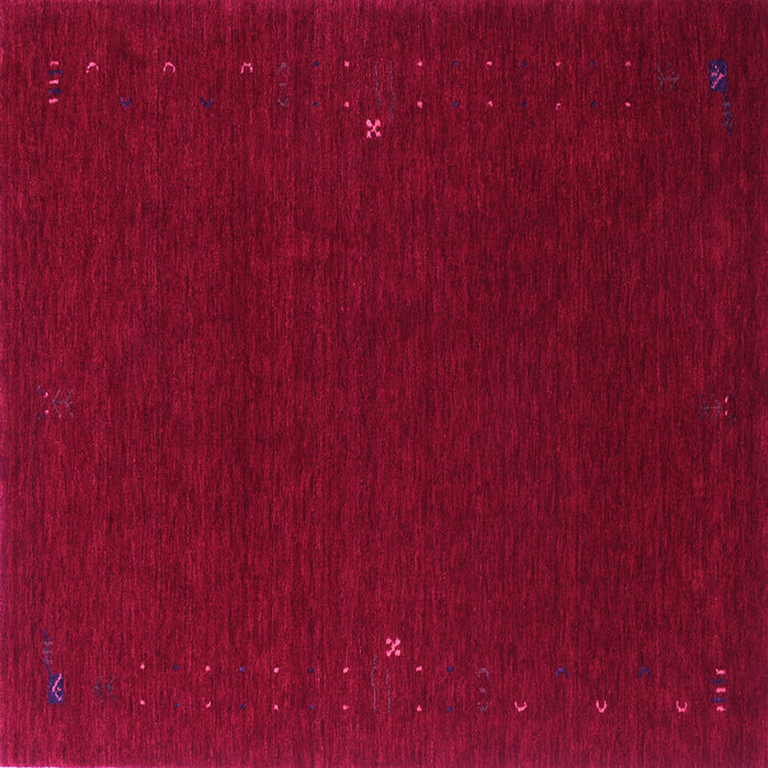 Square Machine Washable Abstract Pink Contemporary Rug, wshcon159pnk