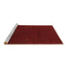 Sideview of Machine Washable Abstract Brown Contemporary Rug, wshcon159brn