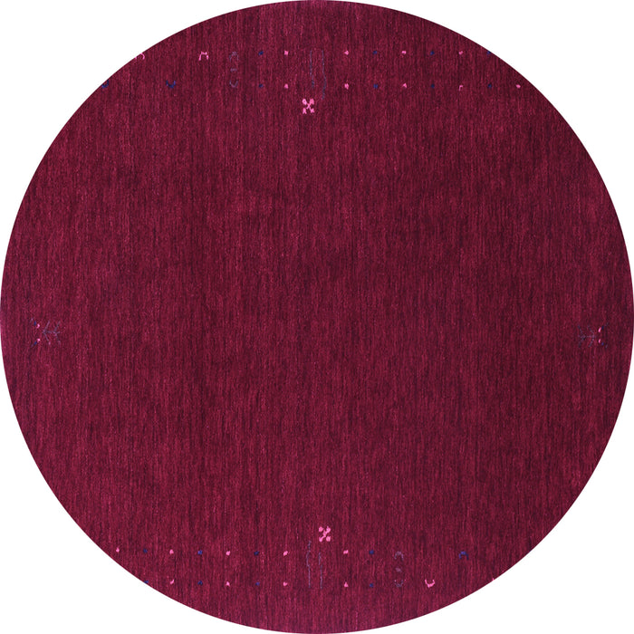 Round Machine Washable Abstract Purple Contemporary Area Rugs, wshcon159pur