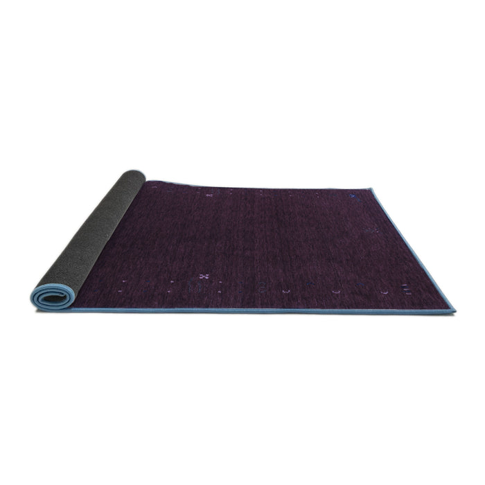 Sideview of Abstract Blue Contemporary Rug, con159blu