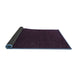 Sideview of Abstract Blue Contemporary Rug, con159blu