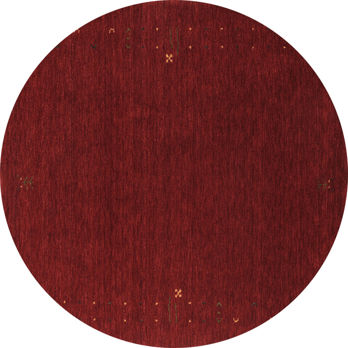 Round Abstract Brown Contemporary Rug, con159brn