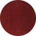 Round Abstract Brown Contemporary Rug, con159brn