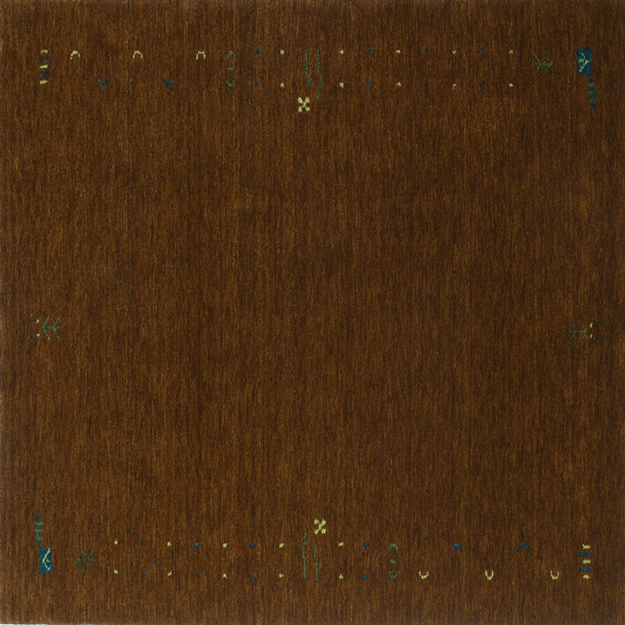 Square Abstract Turquoise Contemporary Rug, con159turq
