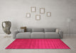 Machine Washable Abstract Pink Contemporary Rug in a Living Room, wshcon15pnk