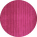 Round Abstract Purple Contemporary Rug, con15pur