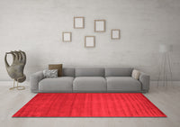 Machine Washable Abstract Red Contemporary Rug, wshcon15red