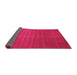 Sideview of Abstract Pink Contemporary Rug, con15pnk