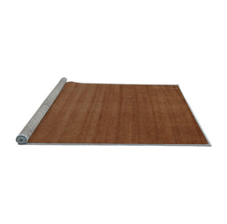Sideview of Machine Washable Abstract Light Blue Contemporary Rug, wshcon15lblu