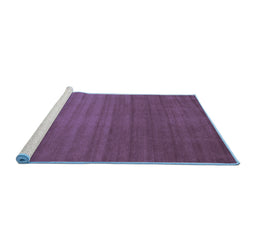 Sideview of Machine Washable Abstract Blue Contemporary Rug, wshcon15blu