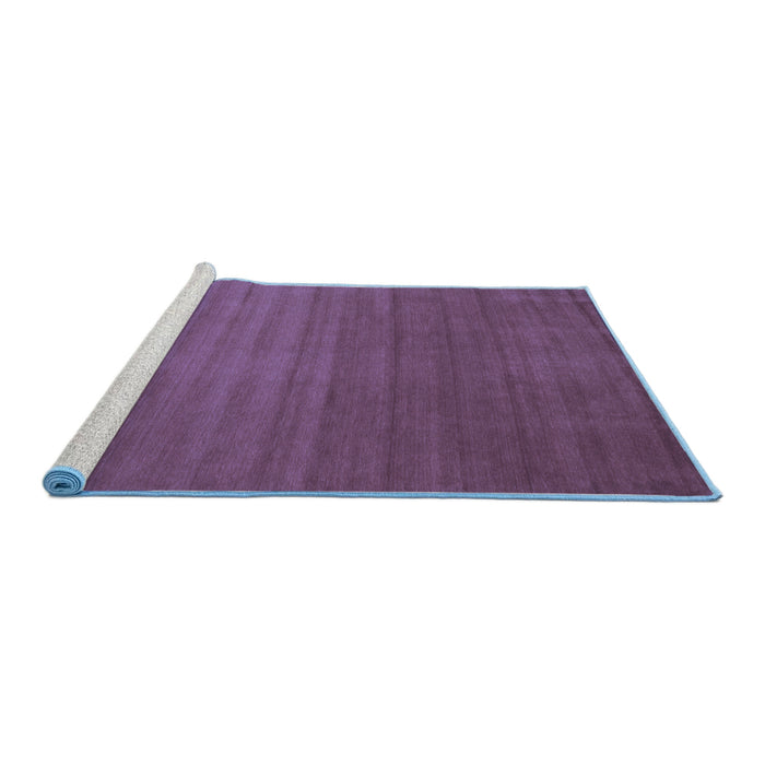 Sideview of Machine Washable Abstract Blue Contemporary Rug, wshcon15blu