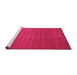 Sideview of Machine Washable Abstract Pink Contemporary Rug, wshcon15pnk