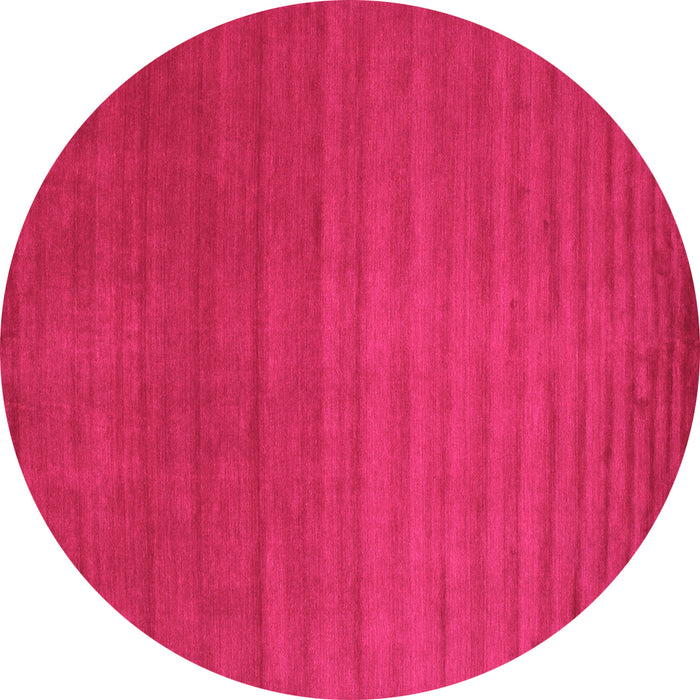 Round Machine Washable Abstract Pink Contemporary Rug, wshcon15pnk
