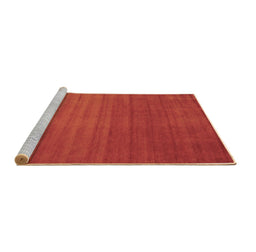 Sideview of Machine Washable Abstract Brown Contemporary Rug, wshcon15brn