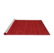 Serging Thickness of Machine Washable Contemporary Neon Red Rug, wshcon160