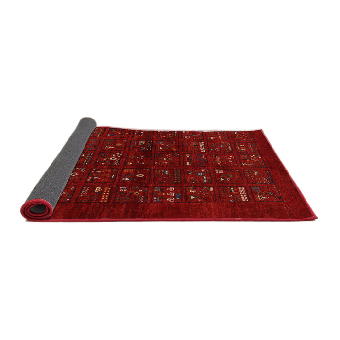 Thickness of Contemporary Brown Red Modern Rug, con1600