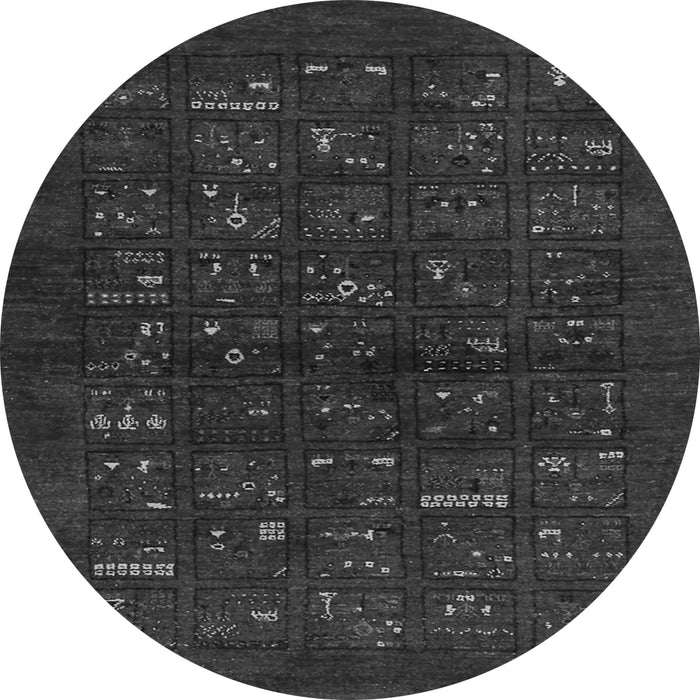 Machine Washable Abstract Gray Contemporary Rug, wshcon1600gry