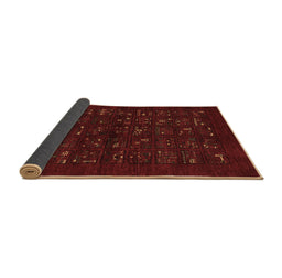 Sideview of Abstract Brown Contemporary Rug, con1600brn