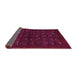 Sideview of Abstract Purple Contemporary Rug, con1600pur