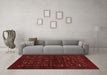 Machine Washable Abstract Brown Contemporary Rug in a Living Room,, wshcon1600brn