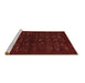 Sideview of Machine Washable Abstract Brown Contemporary Rug, wshcon1600brn