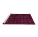 Sideview of Machine Washable Abstract Purple Contemporary Area Rugs, wshcon1600pur