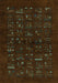 Machine Washable Abstract Turquoise Contemporary Area Rugs, wshcon1600turq