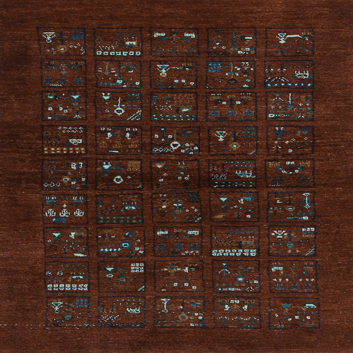 Square Abstract Light Blue Contemporary Rug, con1600lblu