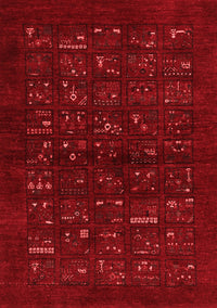 Abstract Red Contemporary Rug, con1600red