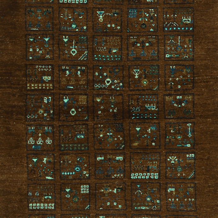 Abstract Turquoise Contemporary Rug, con1600turq