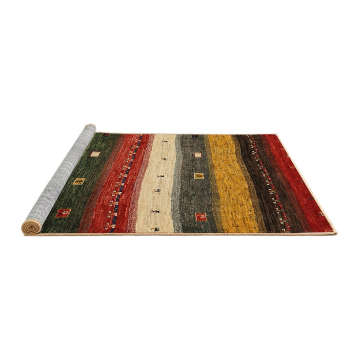 Serging Thickness of Machine Washable Contemporary Tomato Red Rug, wshcon1601