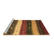 Sideview of Machine Washable Abstract Brown Contemporary Rug, wshcon1601brn