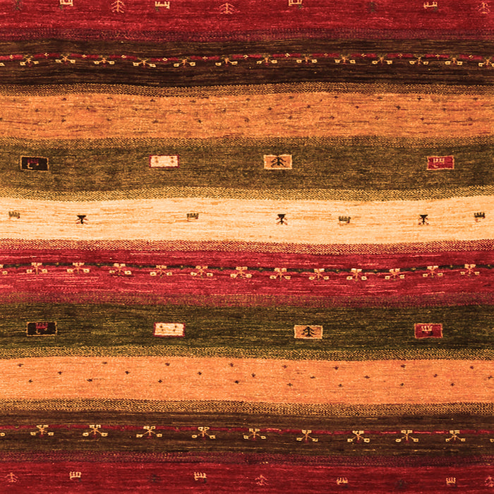 Serging Thickness of Abstract Orange Contemporary Rug, con1601org