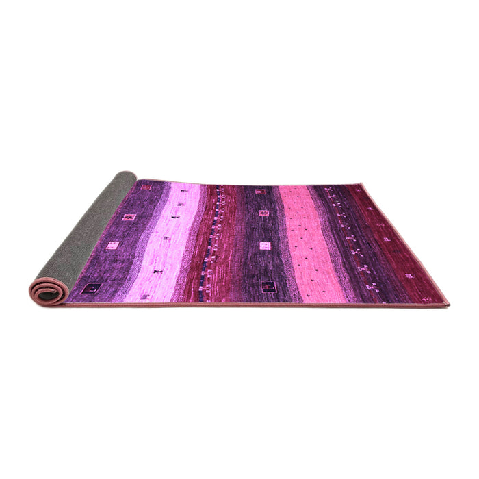 Sideview of Abstract Purple Contemporary Rug, con1601pur
