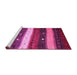 Sideview of Machine Washable Abstract Pink Contemporary Rug, wshcon1601pnk