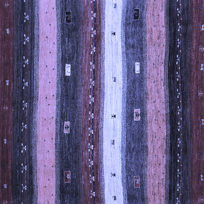 Square Abstract Blue Contemporary Rug, con1601blu