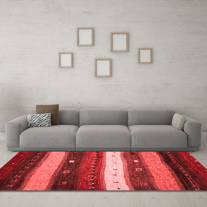 Contemporary Red Washable Rugs