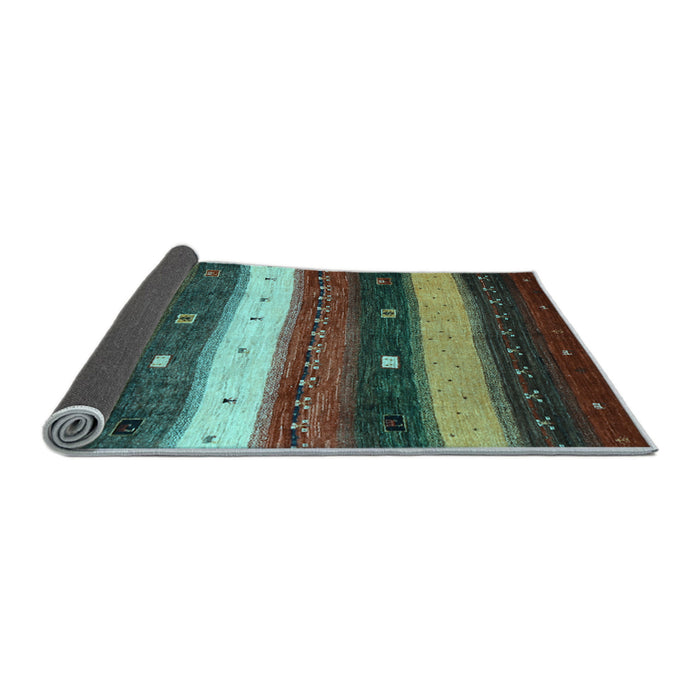 Sideview of Abstract Light Blue Contemporary Rug, con1601lblu