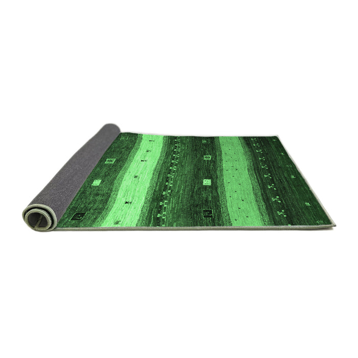 Sideview of Abstract Emerald Green Contemporary Rug, con1601emgrn