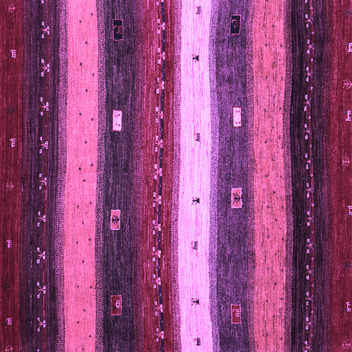 Square Abstract Purple Contemporary Rug, con1601pur