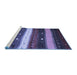 Sideview of Machine Washable Abstract Blue Contemporary Rug, wshcon1601blu