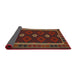 Thickness of Contemporary Reddish Brown Oriental Rug, con1602